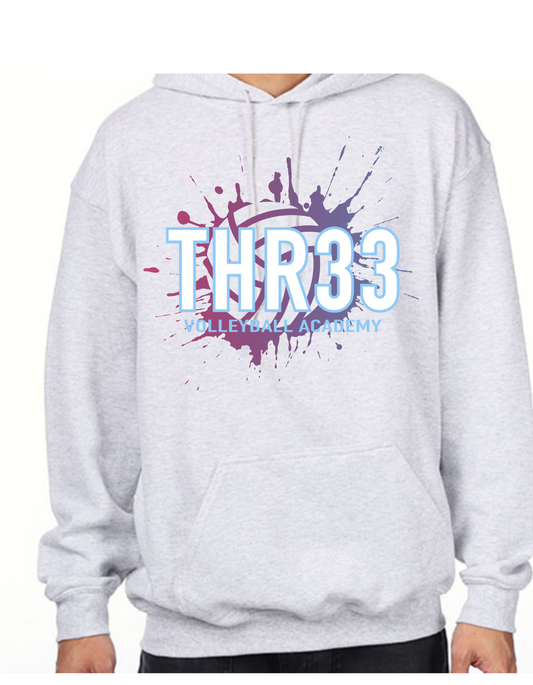 THR33 White Explosion Hoodie