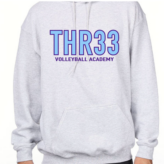 THR33 Basic Ash Grey Hoodie