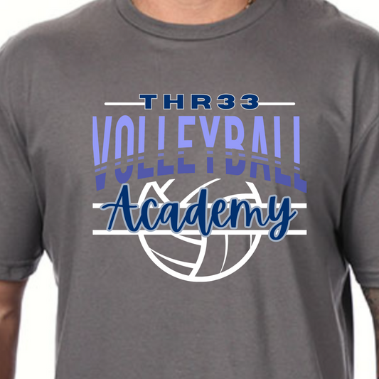 Ombre Volleyball Tee (Cursive)