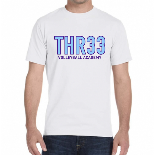 THR33 Basic White Tee