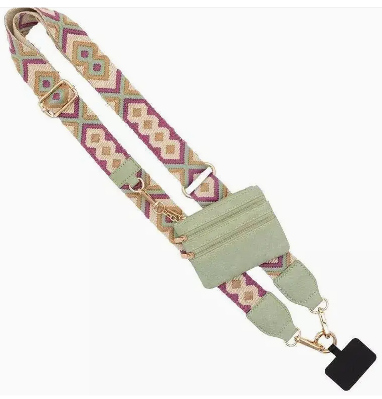 strap with pouch and phone attachment