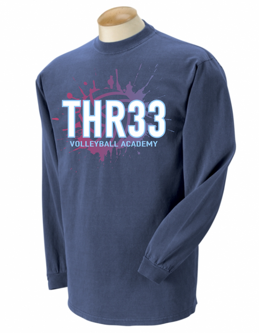 THR33 Navy Explosion Long Sleeve